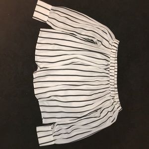 Off the shoulder blouse.